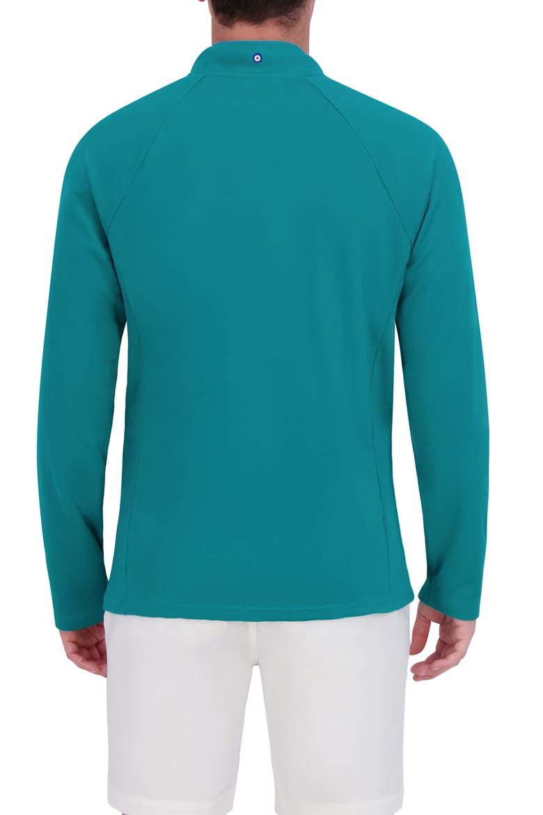 Microfleece Quarter Zip Golf Sweatshirt, Alternate, color, TEAL