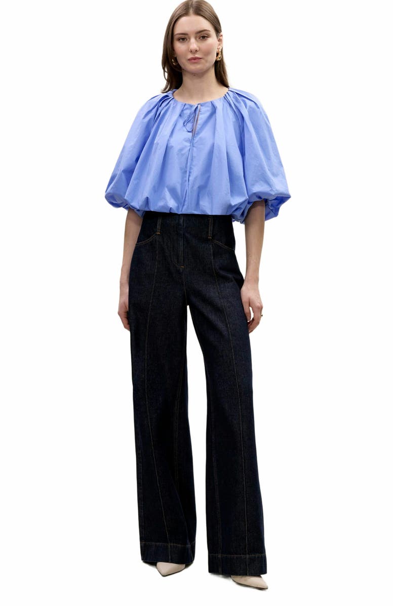 Rebecca Taylor Yara Bubble Top, Main, color, Bluebell