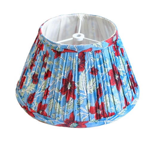 Sophie Williamson Design Pleated Lampshade Geraldine In Blue