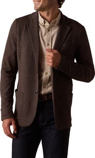 The Normal Brand Knit Cotton Blend Herringbone Sport Coat