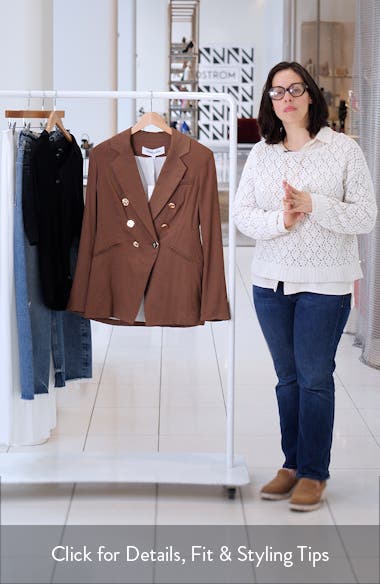 Veronica Beard Elle Linen Blend Dickey Jacket (Women) | Nordstrom