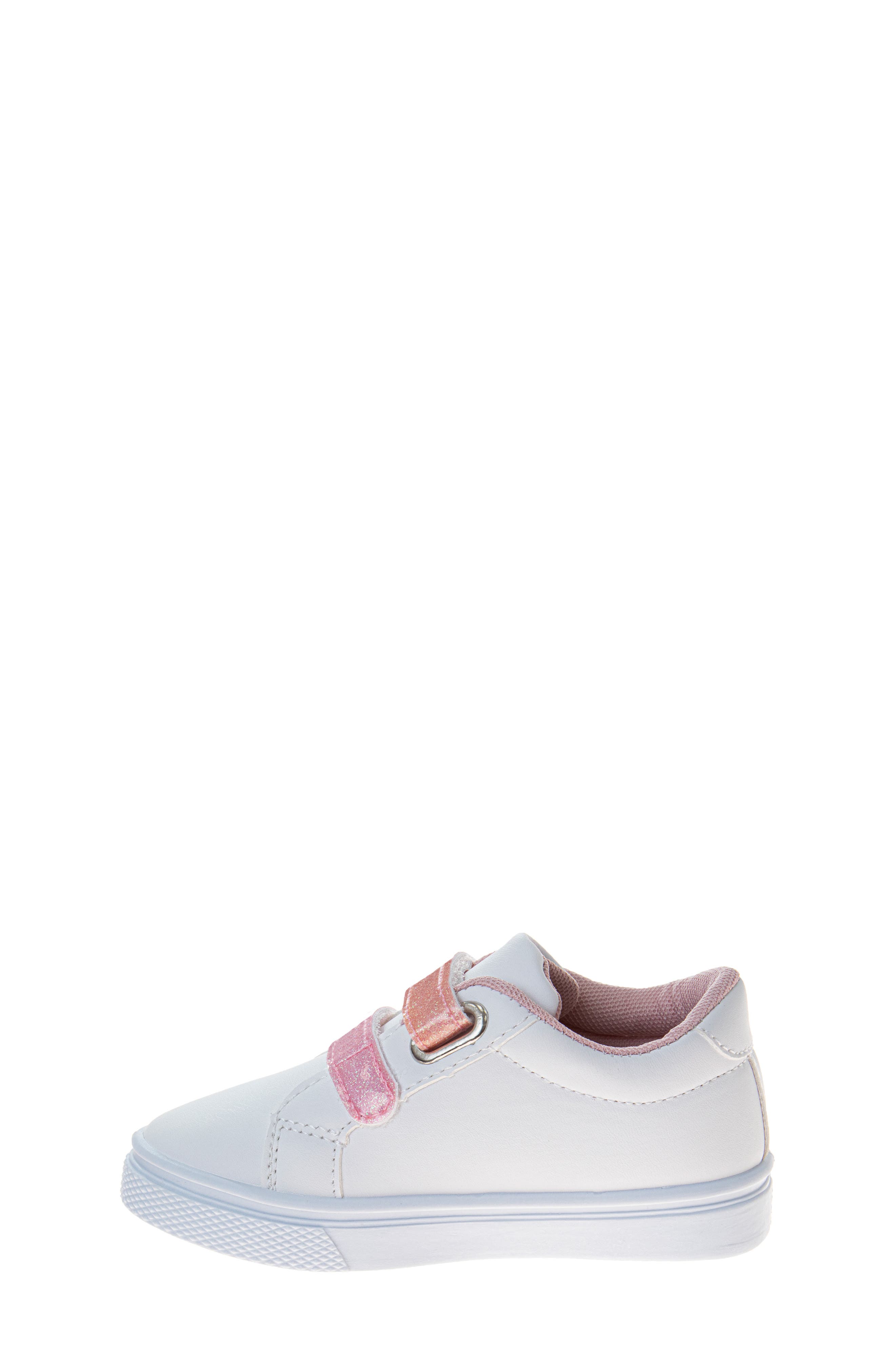 Kids' Glitter Sneaker, Alternate, color, WHITE PINK