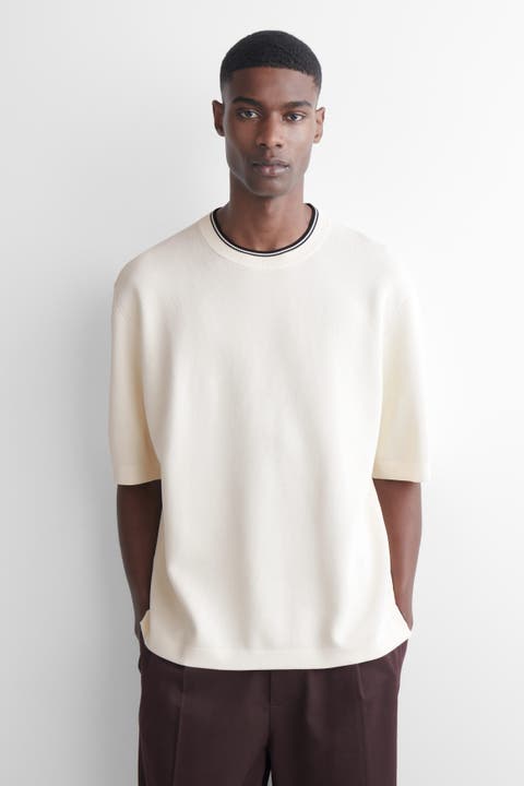 Oversized Double-Faced Knitted T-Shirt