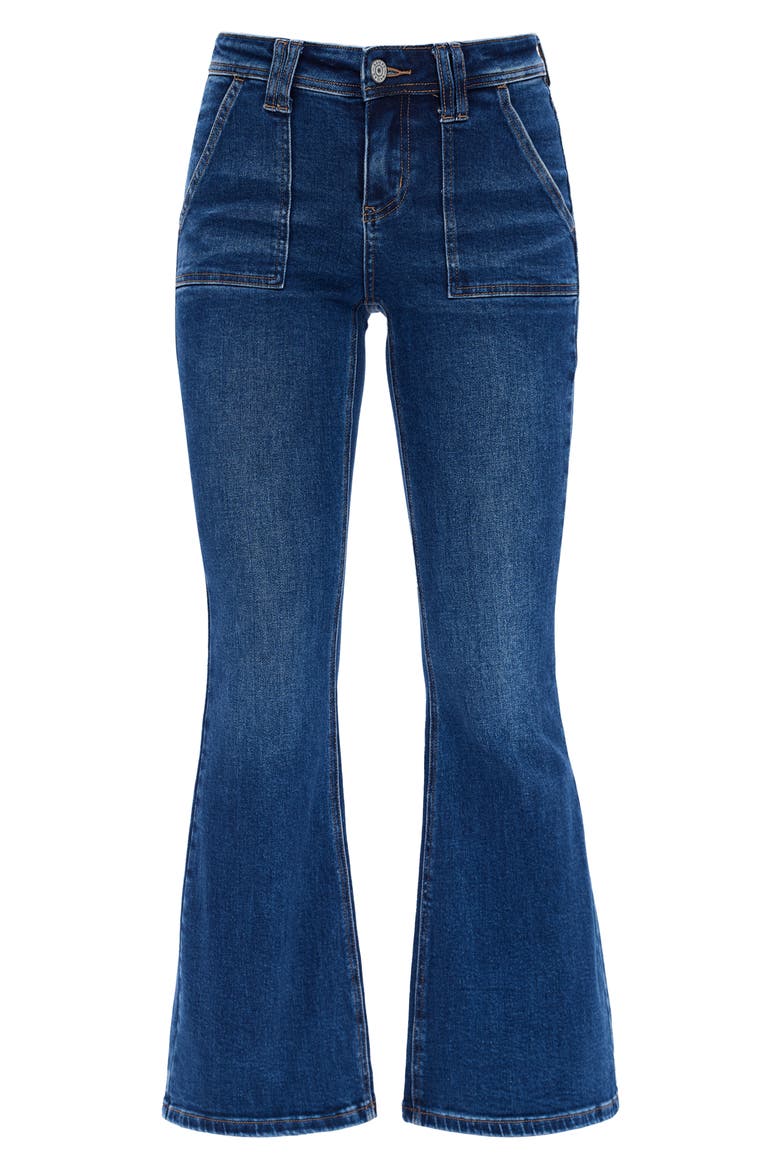 Jess Low Rise Flare Jeans, Alternate, color, DEEP SEA