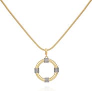 T Tahari Two-Tone Pendant Necklace