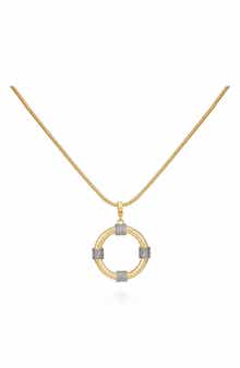 T Tahari Two-Tone Pendant Necklace