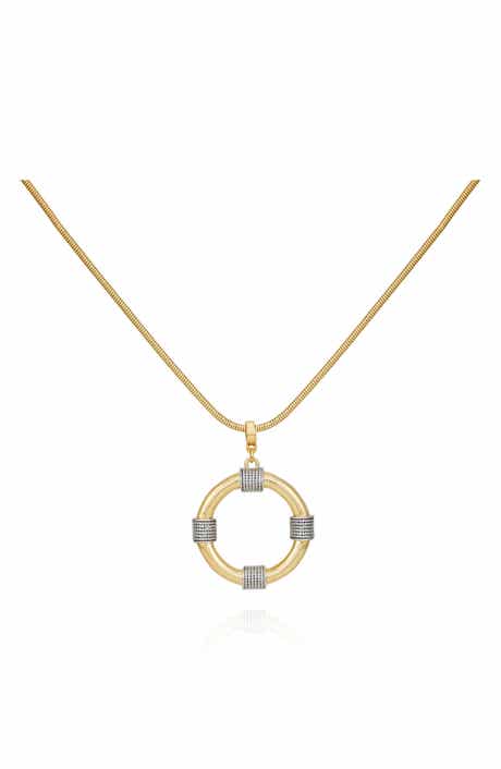 T Tahari Two-Tone Pendant Necklace