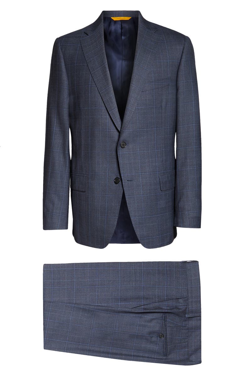Hickey Freeman Plaid Wool Suit, Main, color,