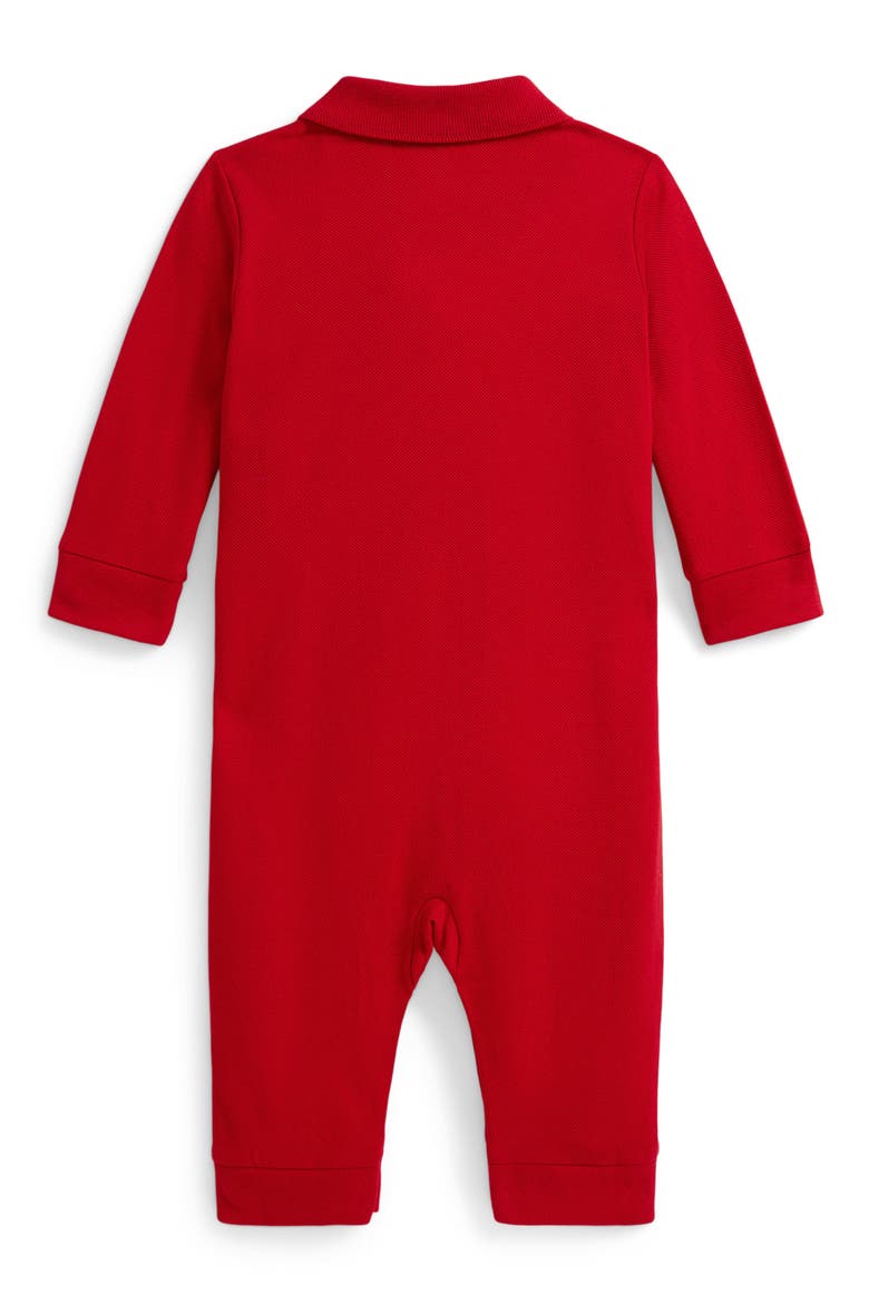 Polo Romper, Alternate, color, RED