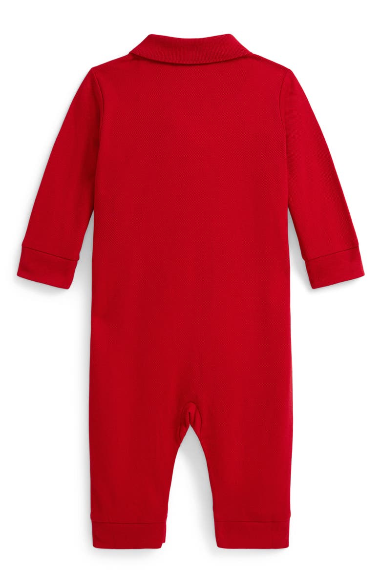 Ralph Lauren Polo Romper, Alternate, color, Red