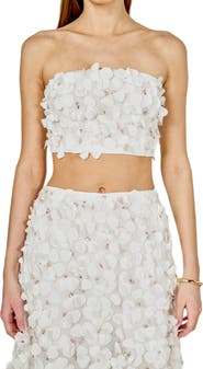 Endless Rose 3D Floral Crop Bandeau Top