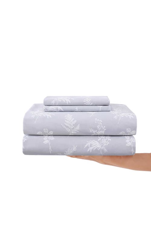 Stone Cottage Foliage 200 Thread Count Cotton Percale Sheet Set In Purple