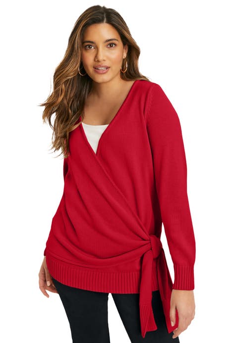 Wrap-Front Cardigan (Plus Available)