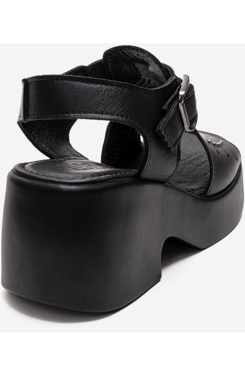 Forever & Always Shoes Romina Leather Platform Sandal, Alternate, color, Black