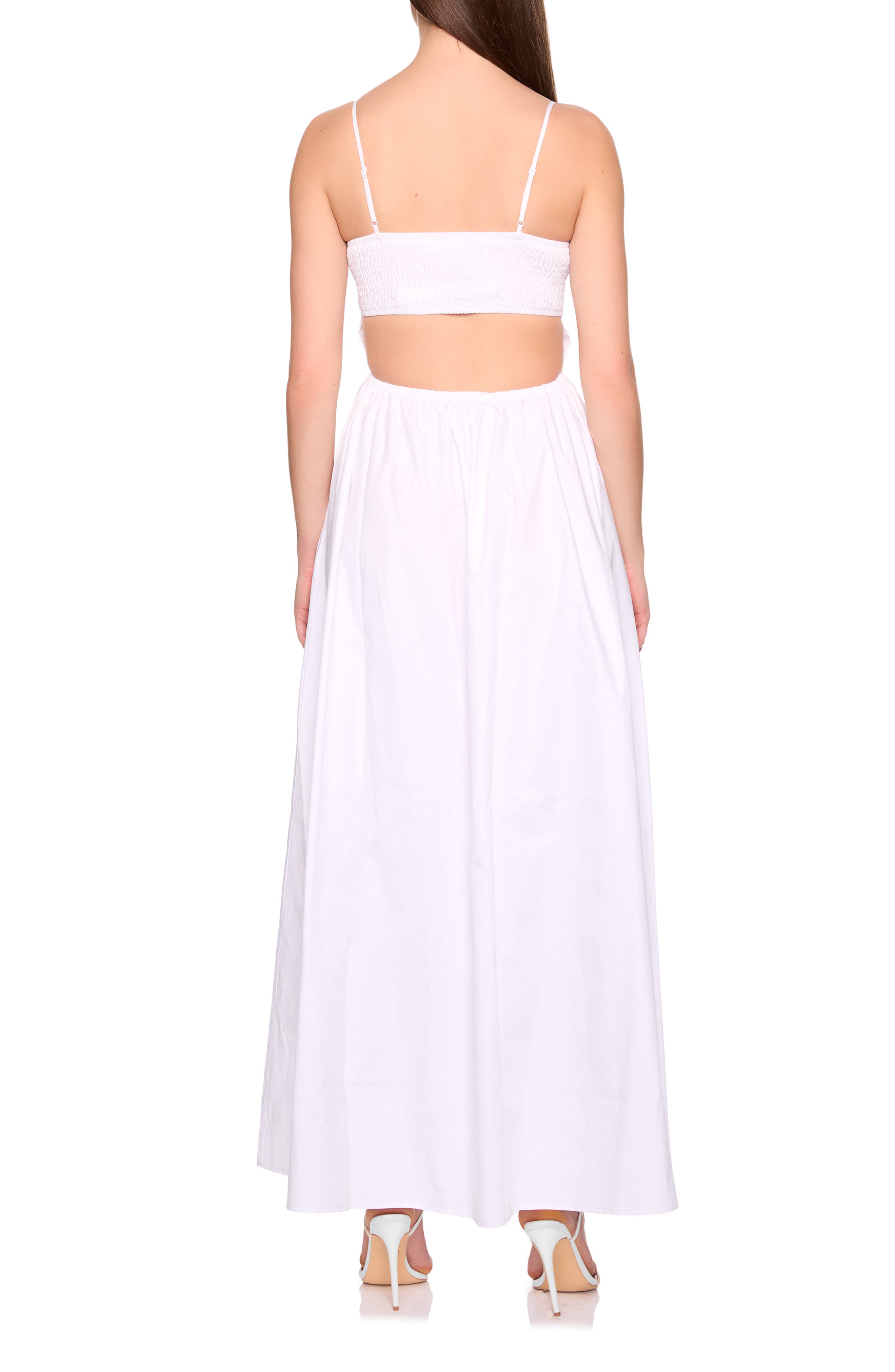 Open Back Cotton Poplin Maxi Dress - image 4