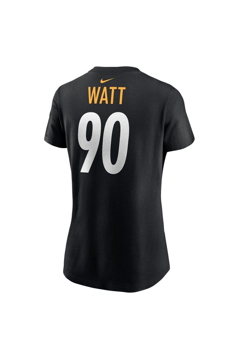 Women's Nike T.J. Watt Black Pittsburgh Steelers Player Name & Number T-Shirt, Alternate, color, Black