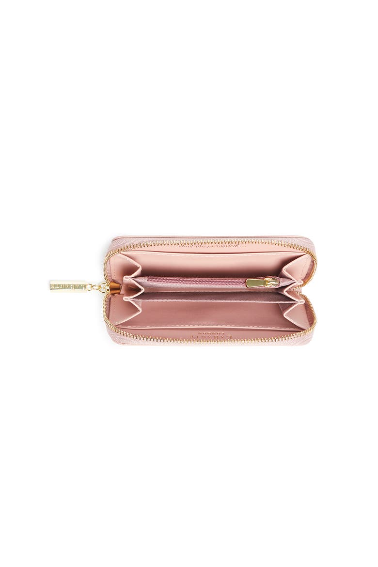 Ellen Vegan Zip Around Wallet, Alternate, color, Pink