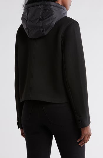 Double Breasted Crop Trench Coat with Bib