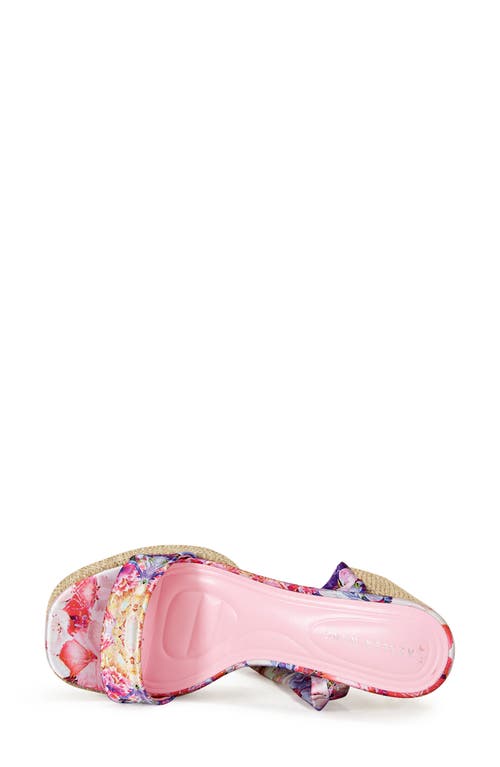 Azalea Wang Lazuli Ankle Wrap Platform Sandal In Pink