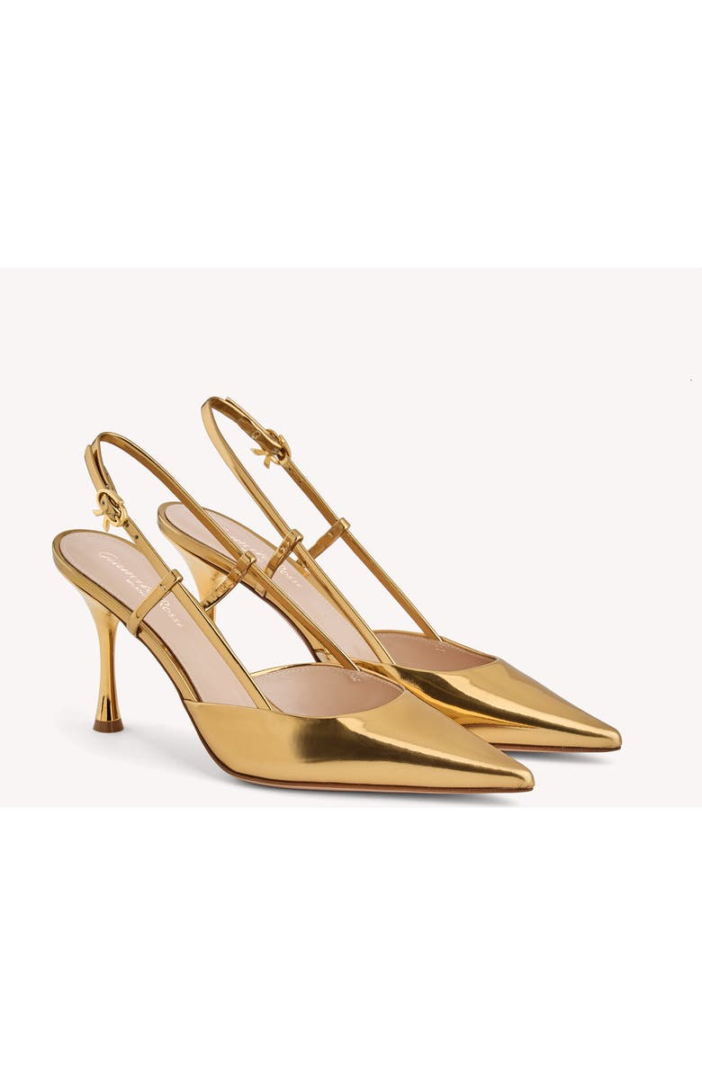 Gianvito Rossi Ascent Slingback, Alternate, color, Metallic Gold Calf