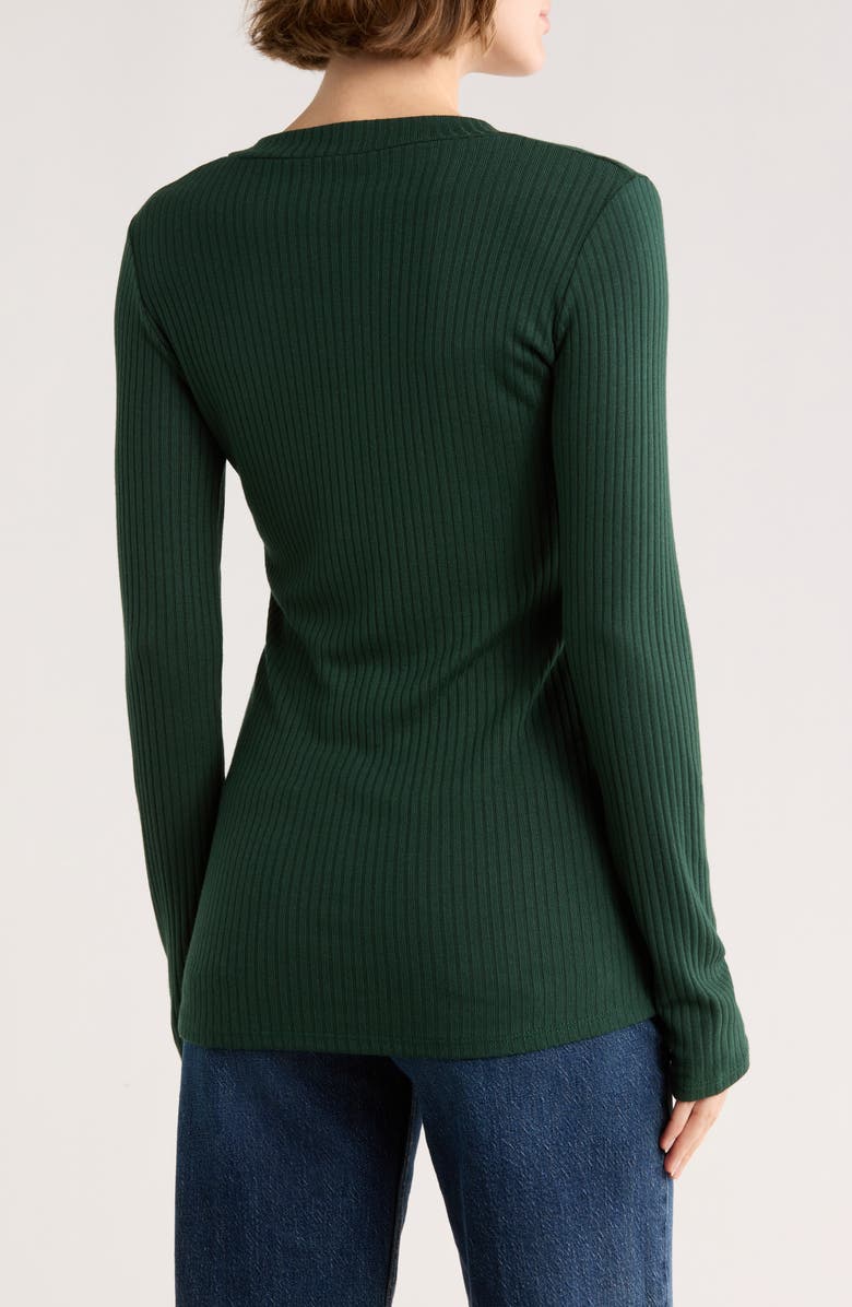 GO COUTURE V-Neck Long Sleeve T-Shirt, Alternate, color, Aventurine