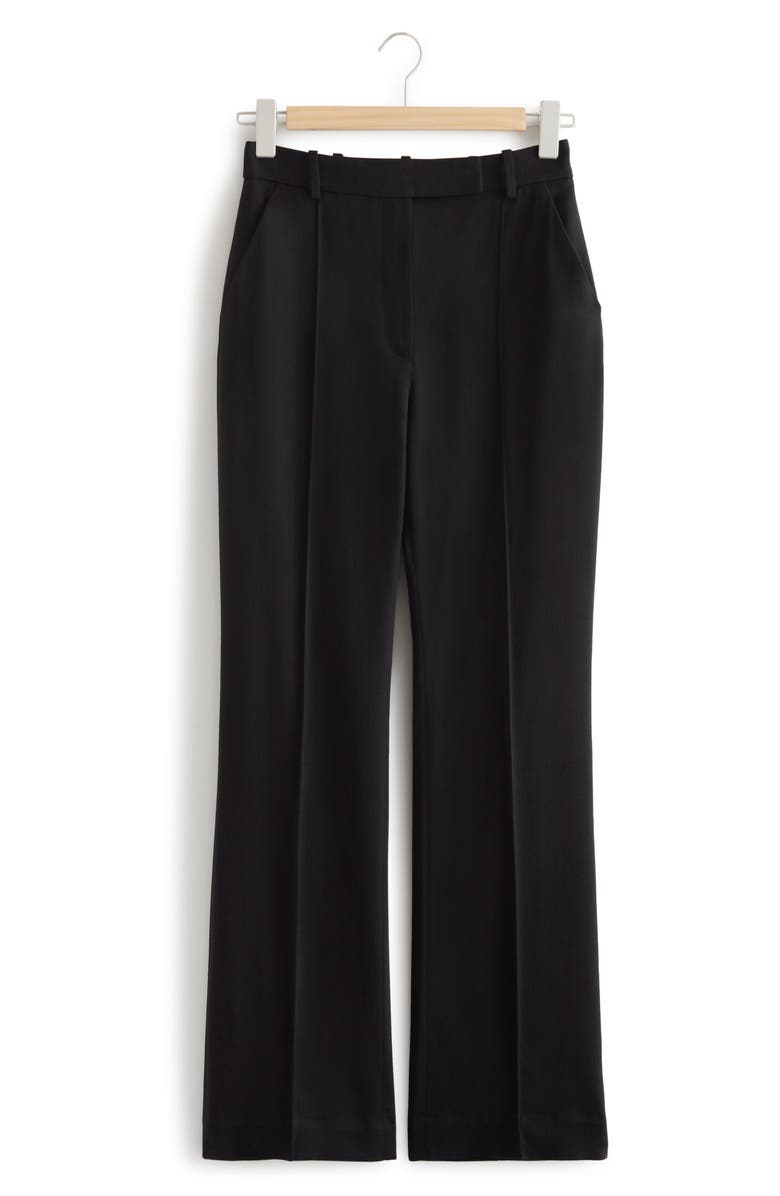 & Other Stories Kick Flare Wool Blend Trousers, Alternate, color, 