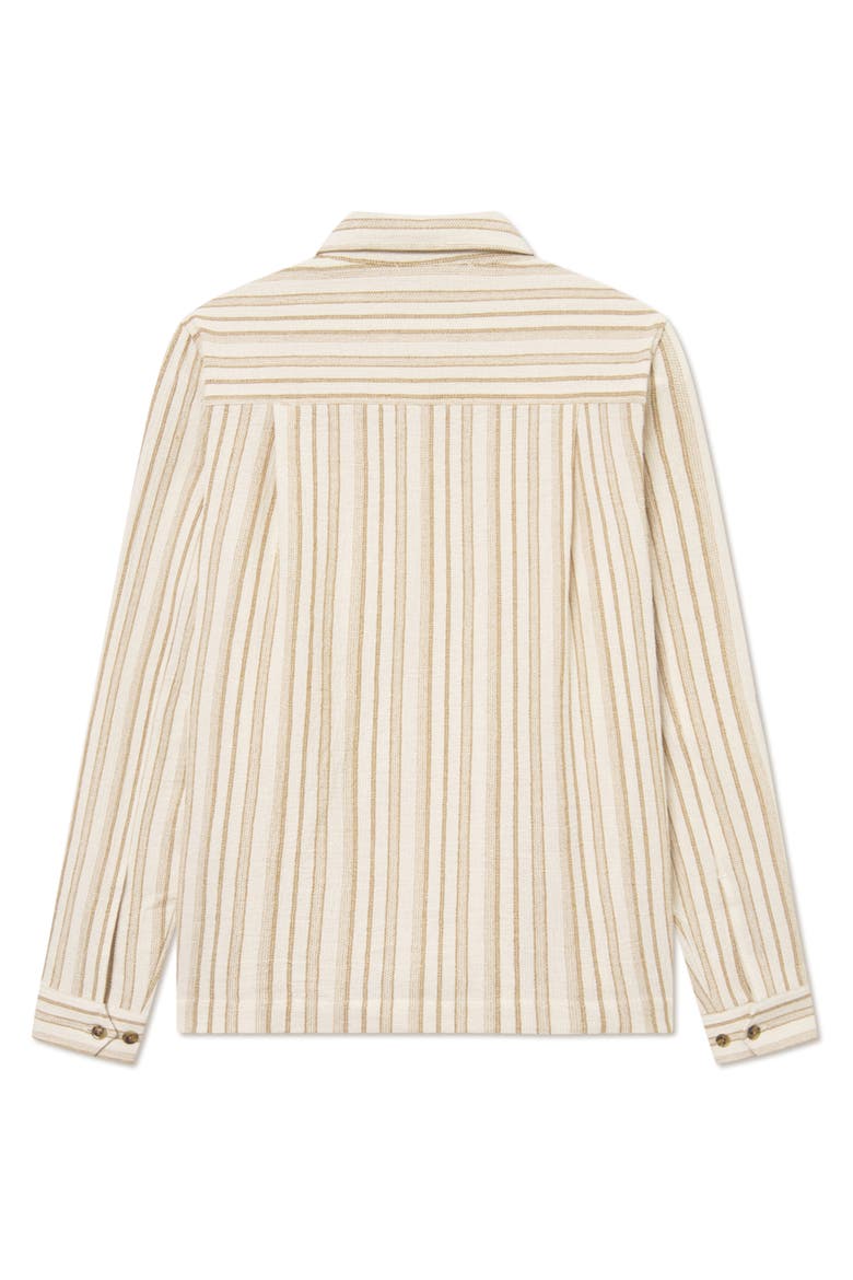 Shane Stripe Overshirt, Alternate, color, IVORY/LICHEN GREENDNU