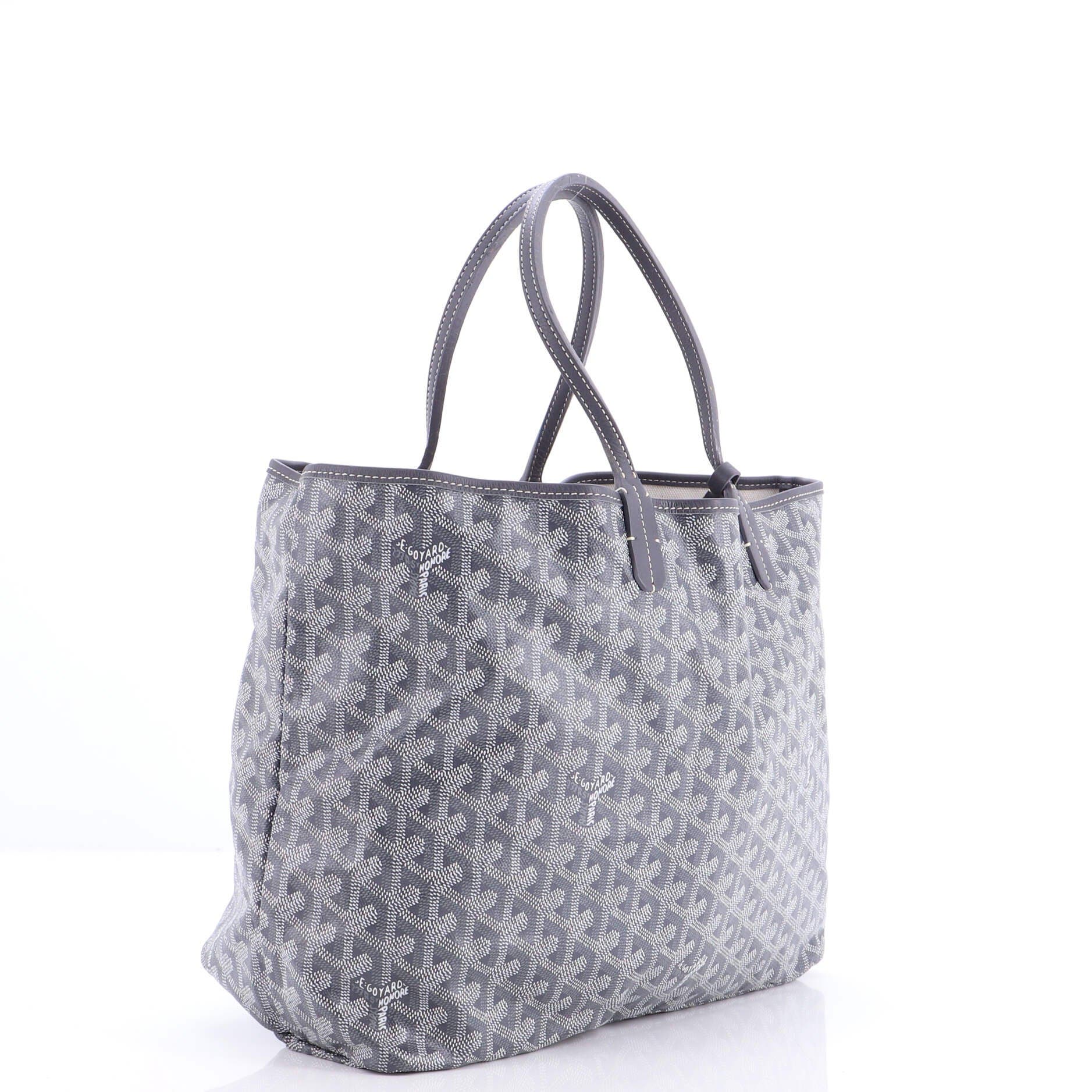 Pre-Owned Goyard Saint Louis Tote Coated Canvas PM, Alternate, color, Gray