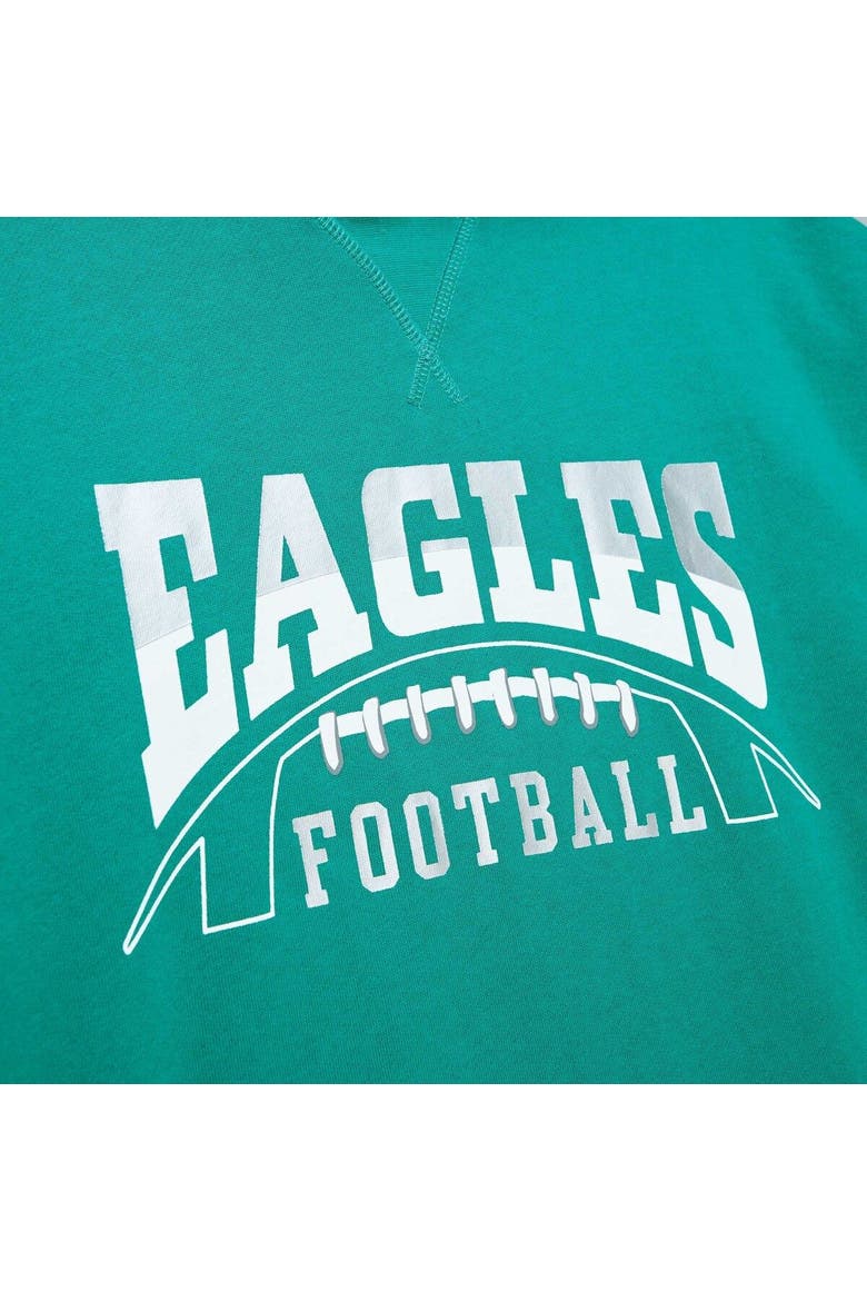 Men's Mitchell & Ness Kelly Green Philadelphia Eagles Pre-Game Short Sleeve Pullover Hoodie, Alternate, color, Kelly Green