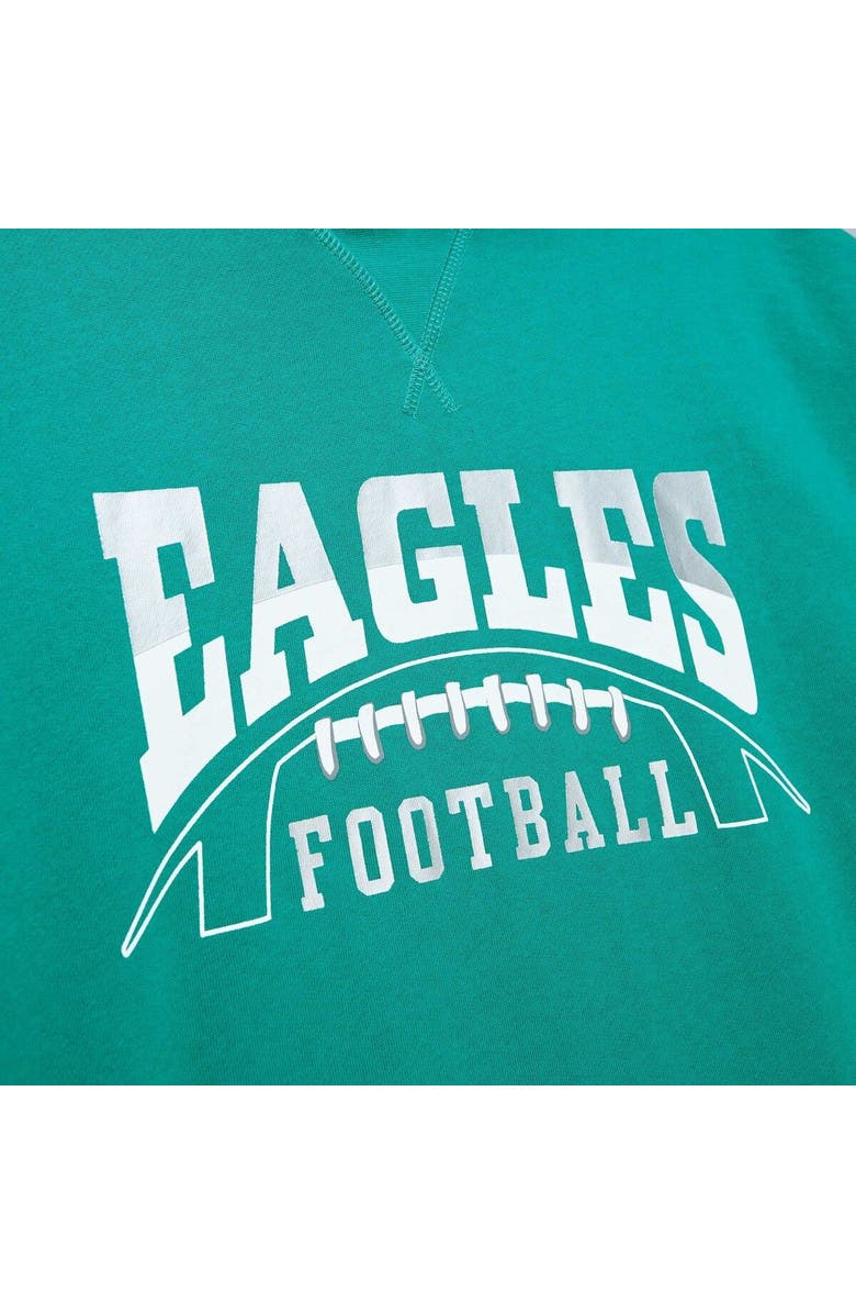 Mitchell & Ness Men's Mitchell & Ness Kelly Green Philadelphia Eagles Pre-Game Short Sleeve Pullover Hoodie, Alternate, color, Kelly Green