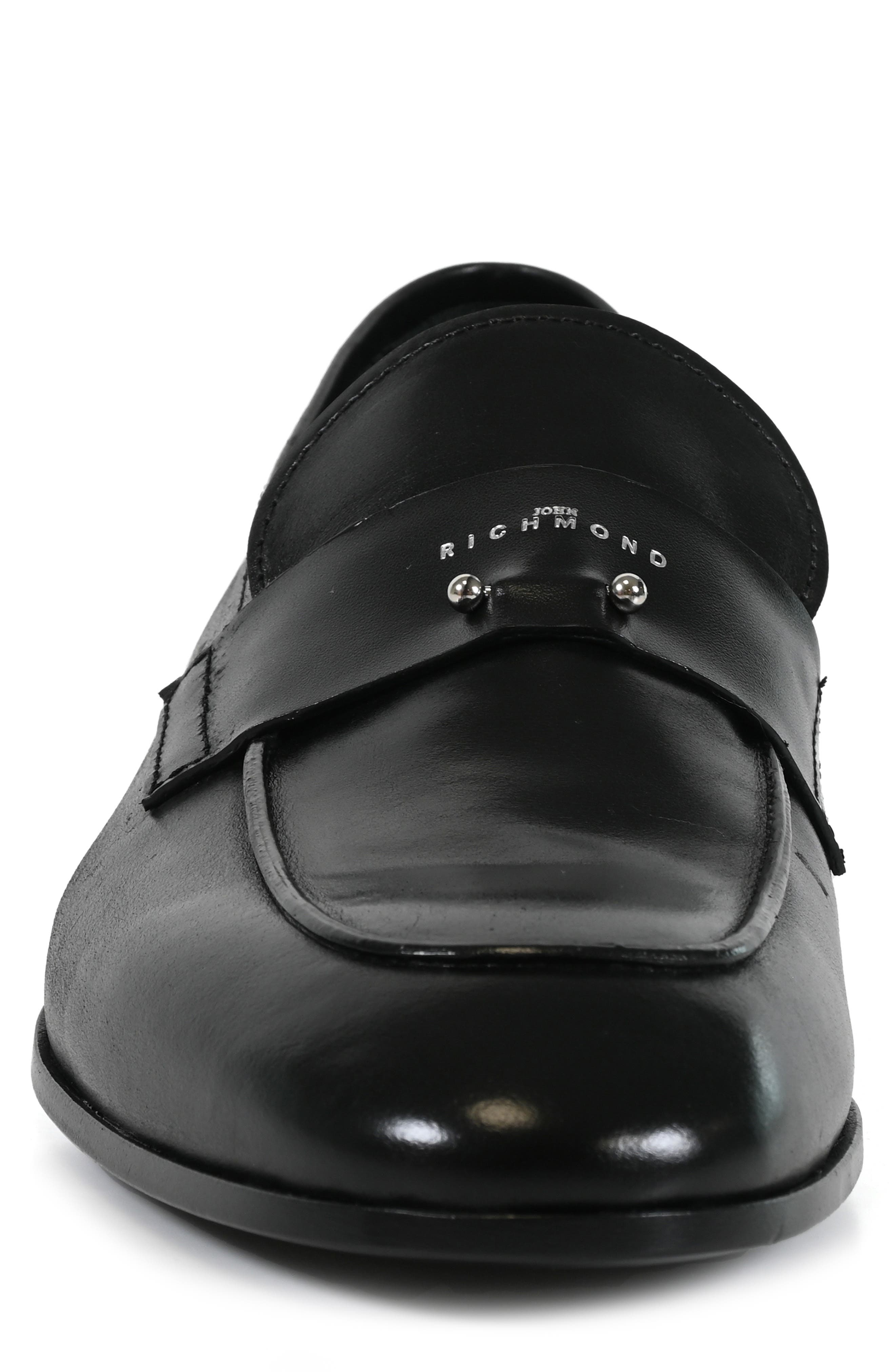 JOHN RICHMOND Logo Embossed Loafer, Alternate, color, Black