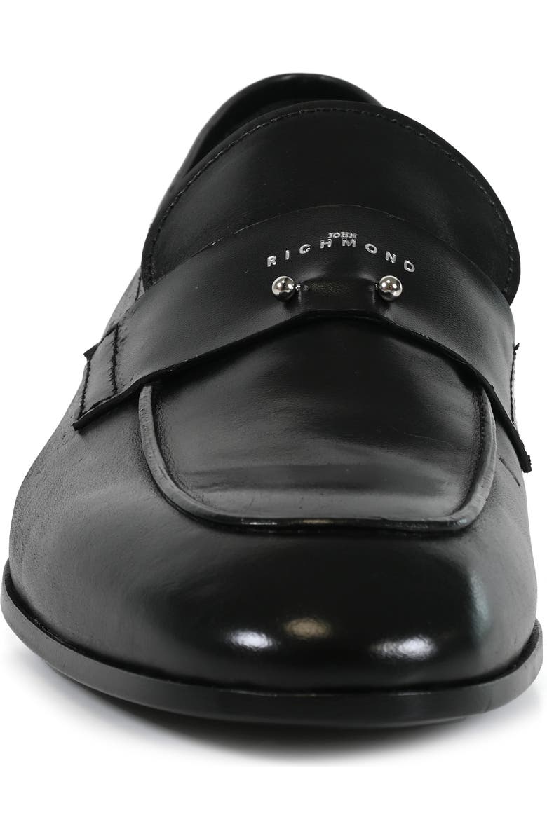 JOHN RICHMOND Logo Embossed Loafer, Alternate, color, Black