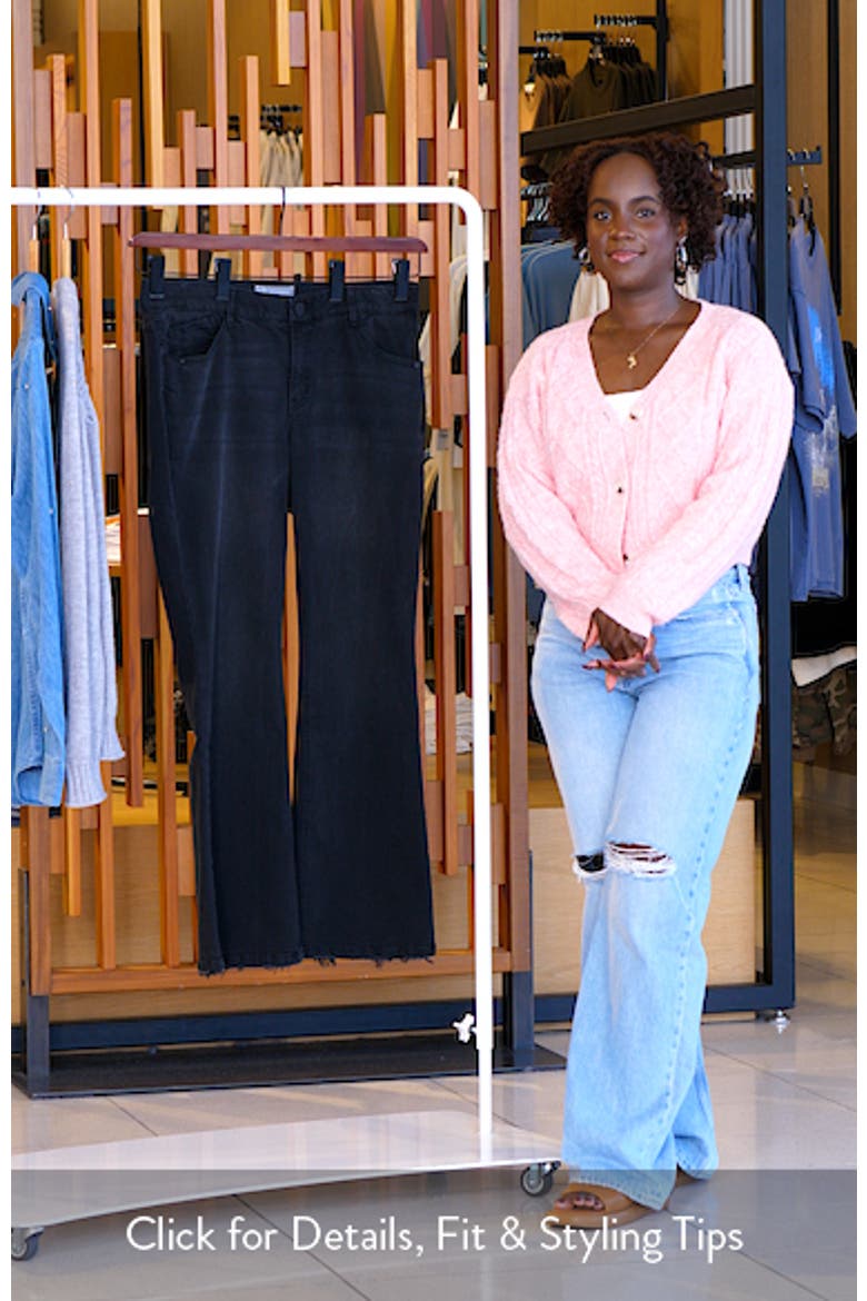 Madison High Waist Distressed Hem Baby Bootcut Jeans video