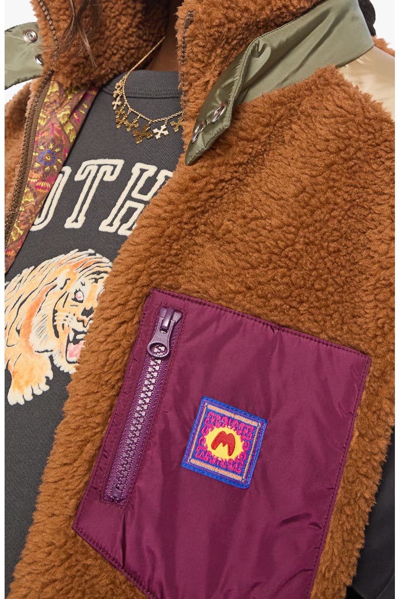 The Teddy Zip High Pile Fleece Jacket, Alternate, color, CARAMEL CAFE