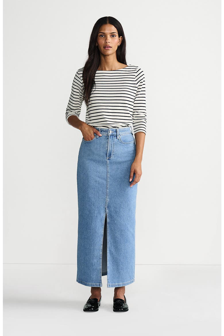 Soft Denim Maxi Skirt, Main, color, Hutton Blue Wash