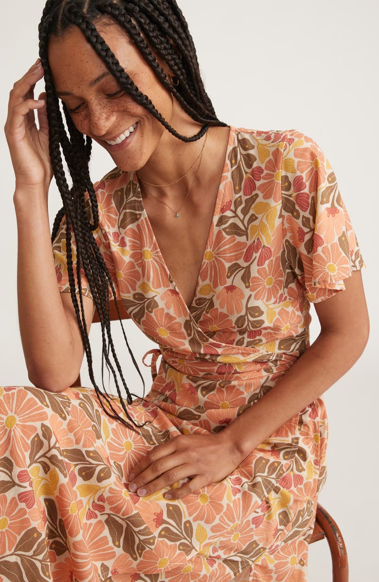 Marine Layer Emlyn Floral Midi Dress, Alternate, color,