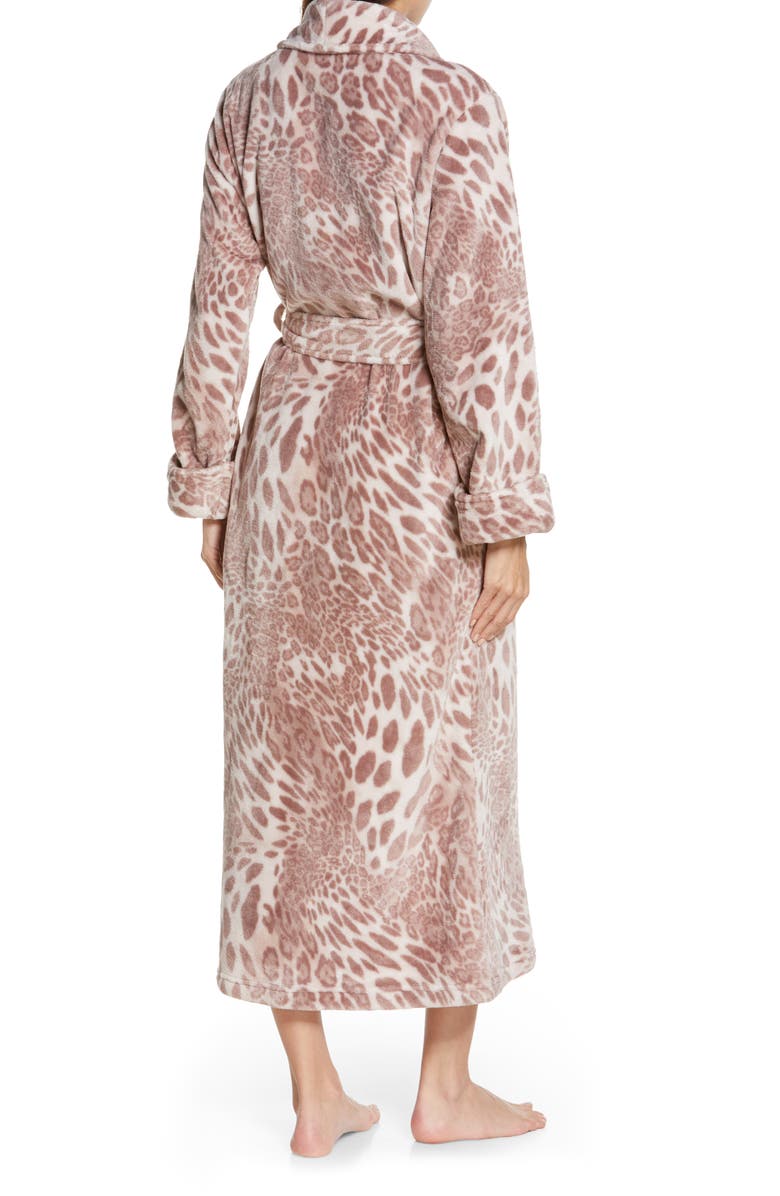 Natori Leopard Plush Robe, Alternate, color,