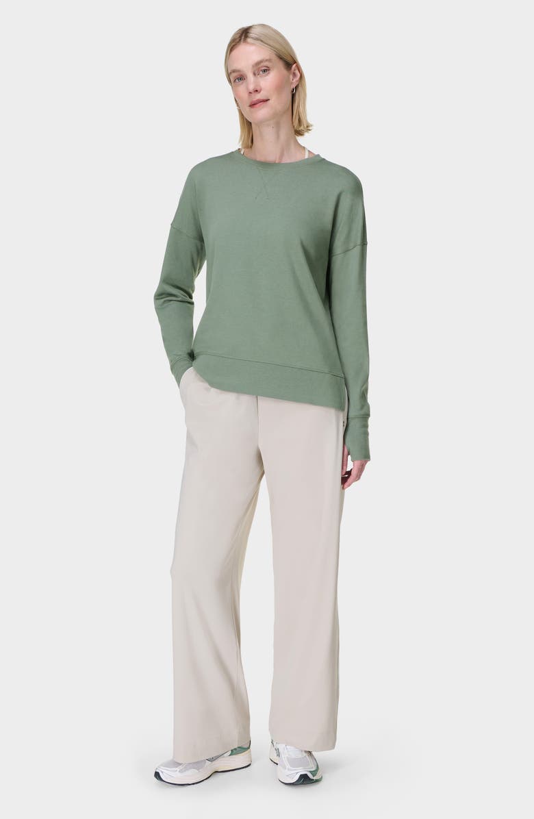 Sweaty Betty After Class Sweatshirt, Alternate, color, Willow Gre