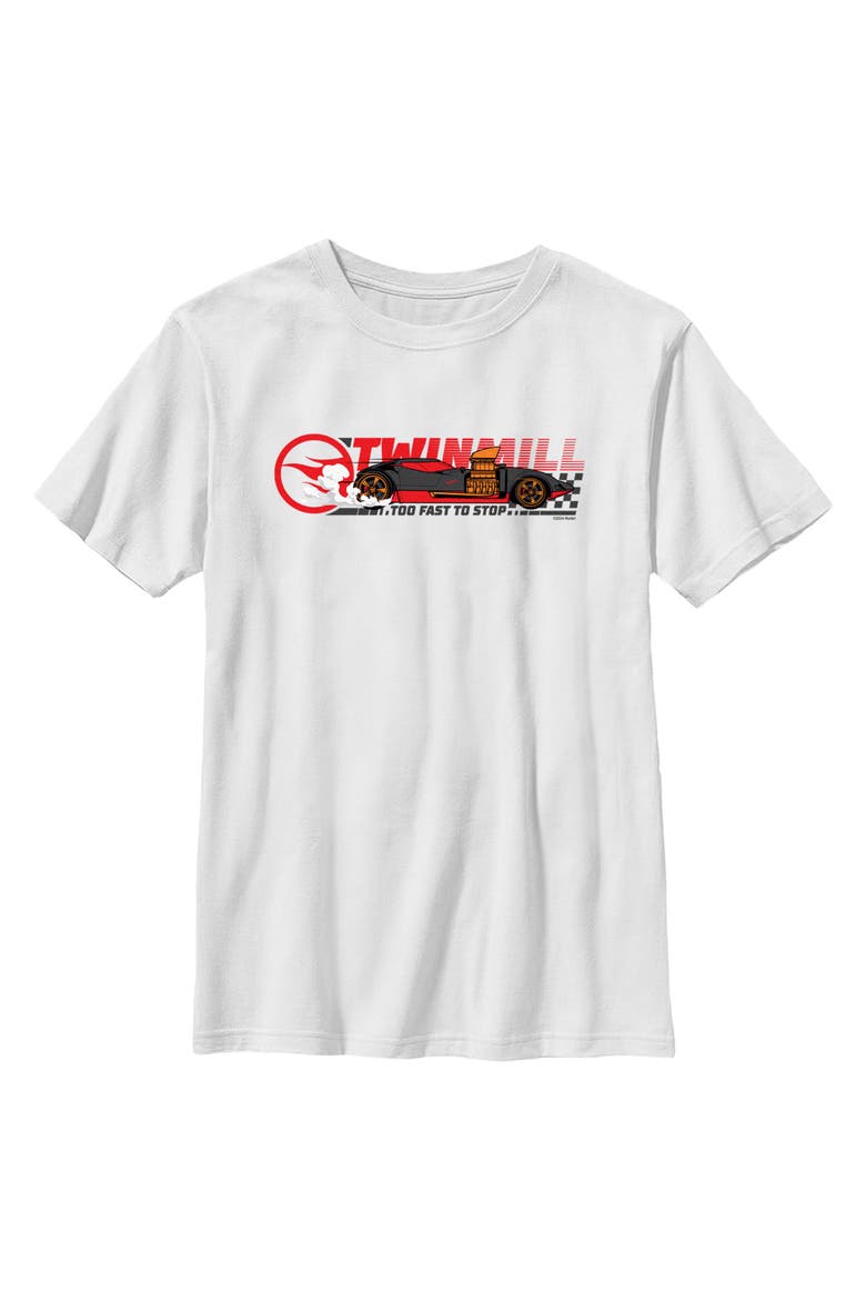 Boy's Hot Wheels Twin Mill Too Fast to Stop  Graphic T-Shirt, Main, color, White