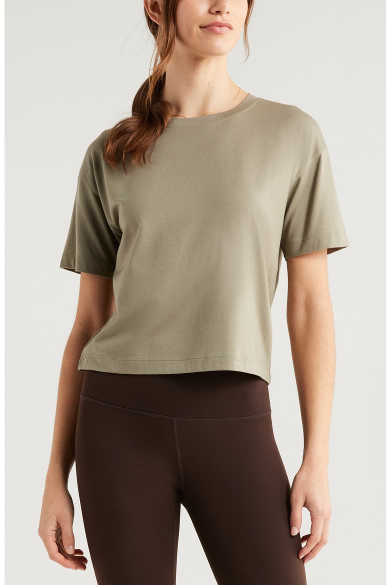New Take Crewneck T-Shirt, Main, color, GREEN VETIVER