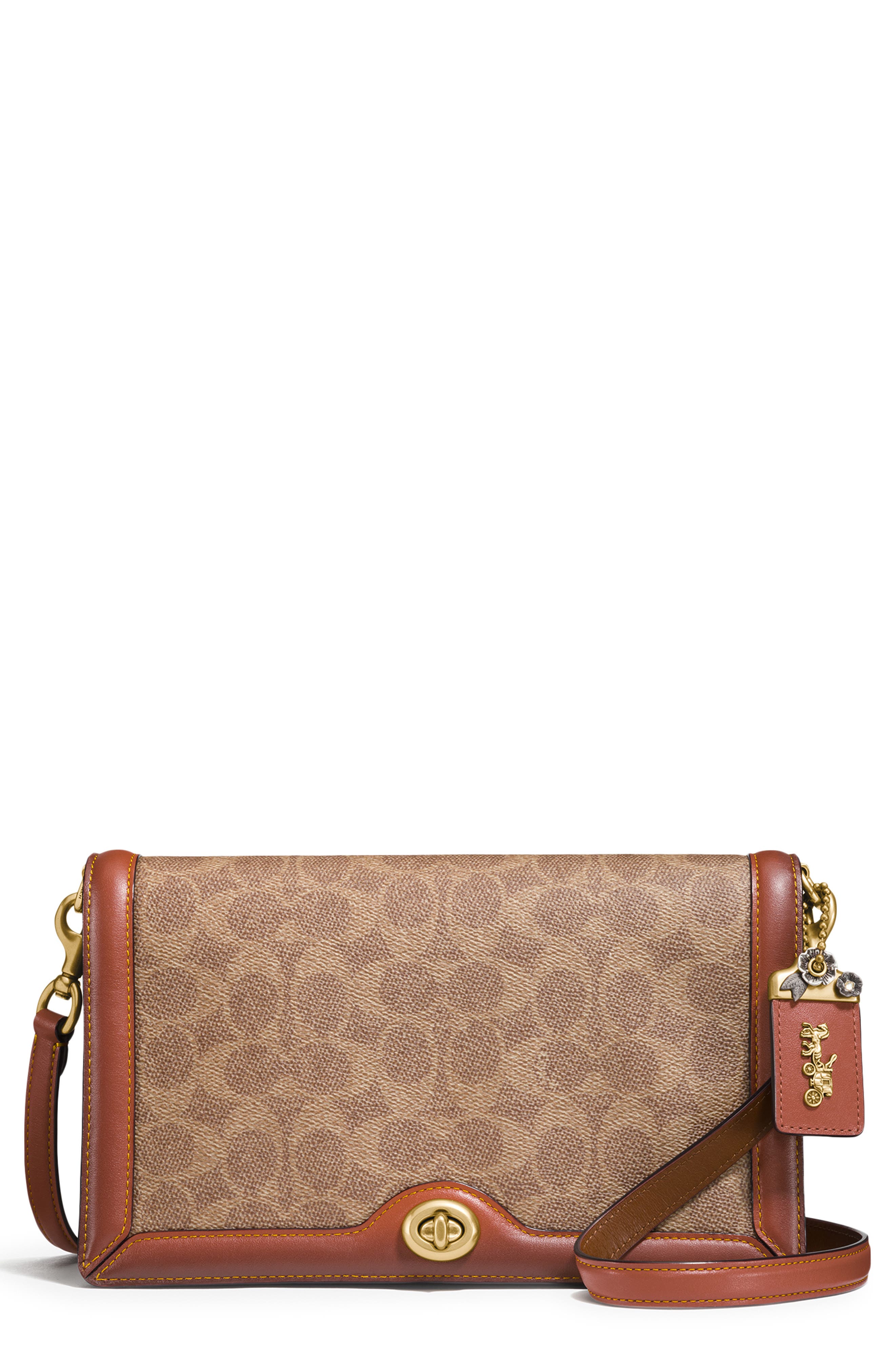 COACH Riley Logo Canvas Crossbody Bag, Main, color, 