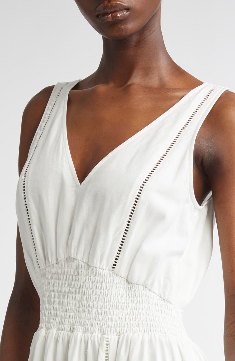 Ramy Brook Lucy Embroidery Detail Cotton Blend Dress, Alternate, color, Ivory Eyelet