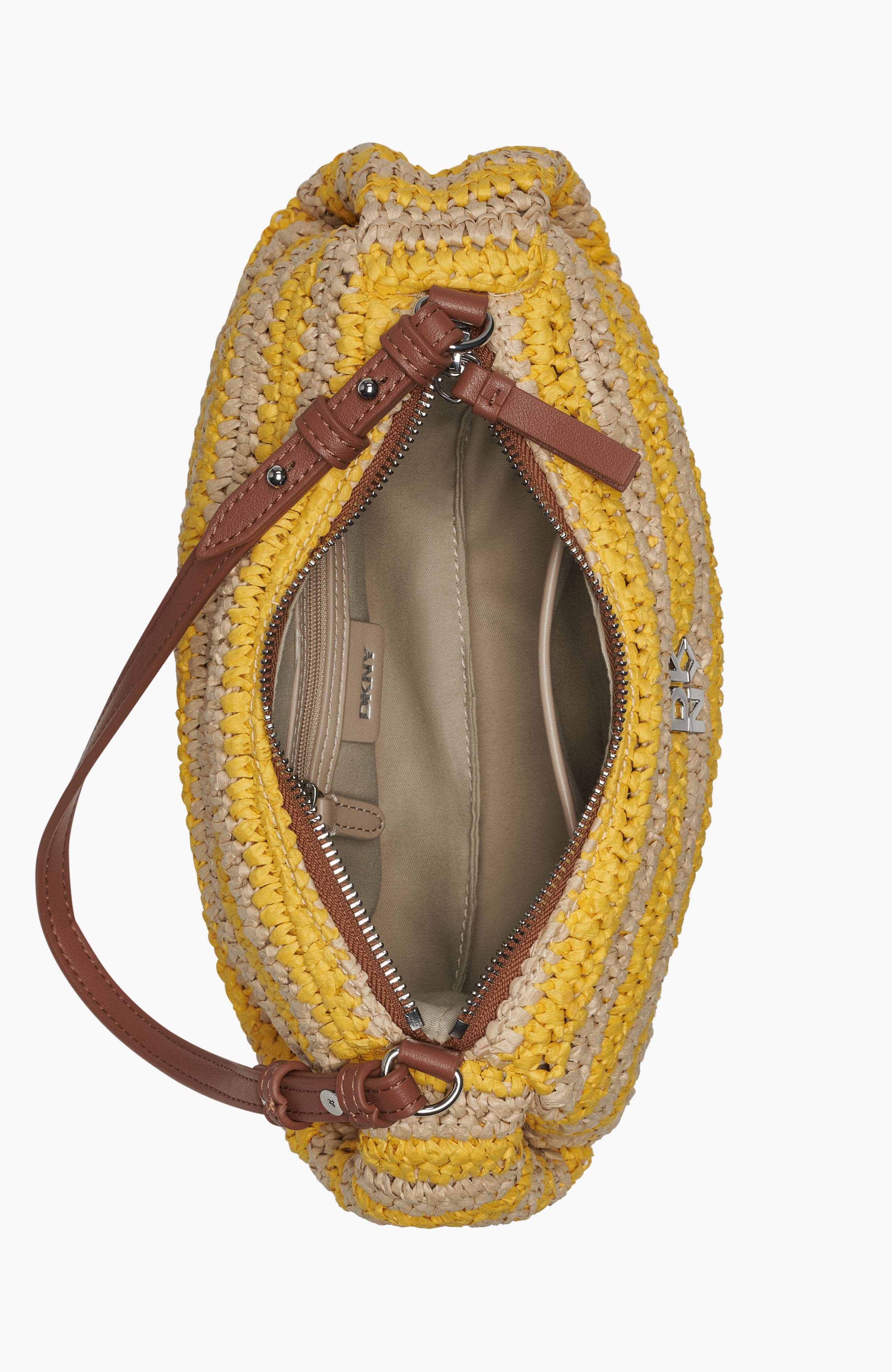 DKNY Remy Top-Zip Shoulder Bag, Alternate, color, Taxi Cab Yellow/Natu