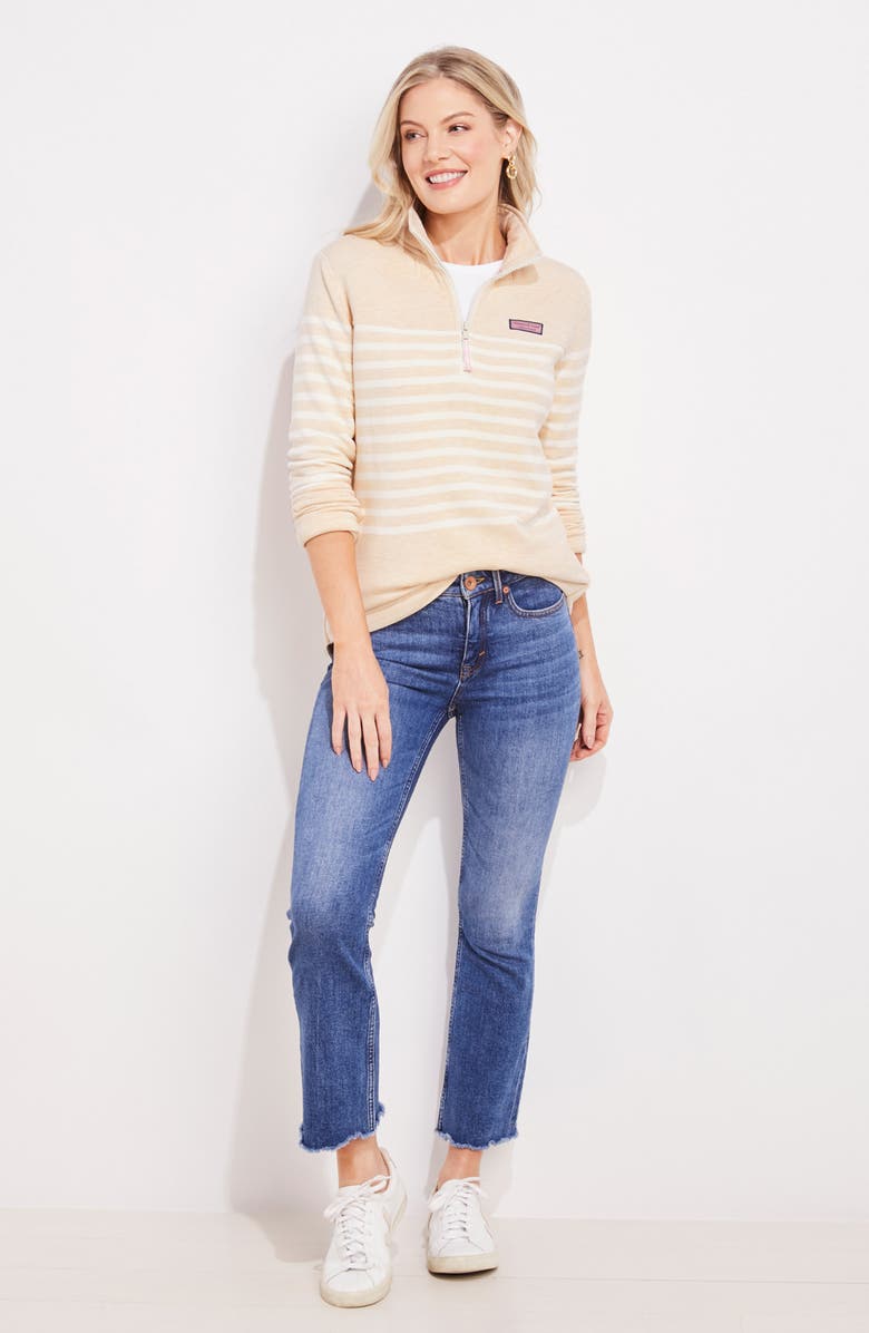 vineyard vines Shep Stripe Dreamcloth Quarter Zip Pullover, Alternate, color,