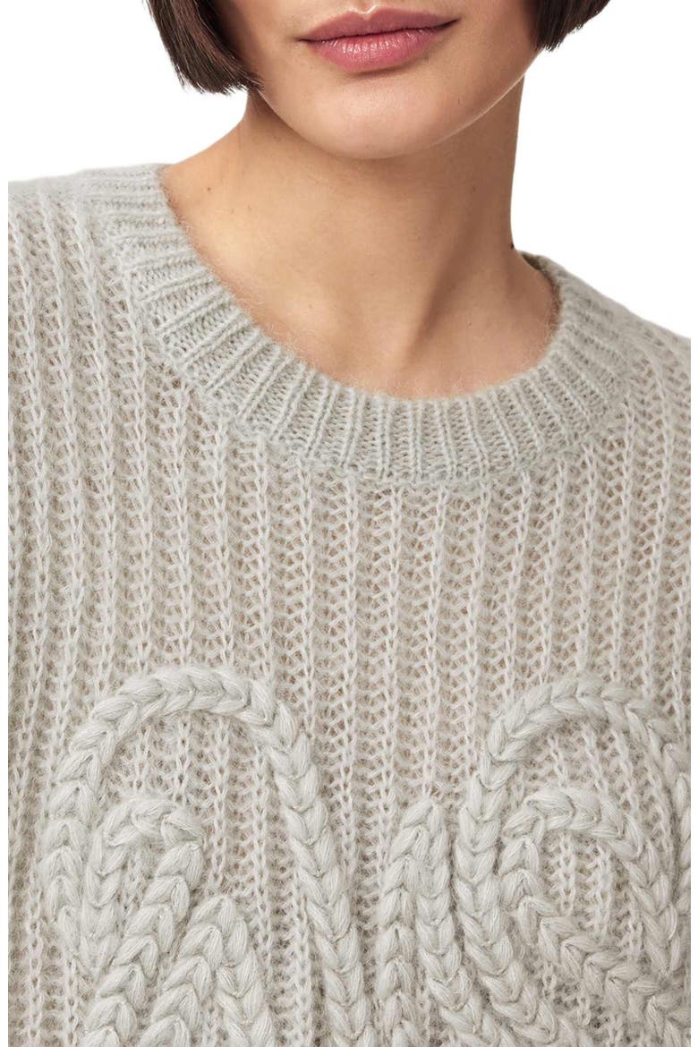 Chain Stitch Monogram Mohair & Merino Wool Blend Sweater, Alternate, color, PALE LAUREL GREEN
