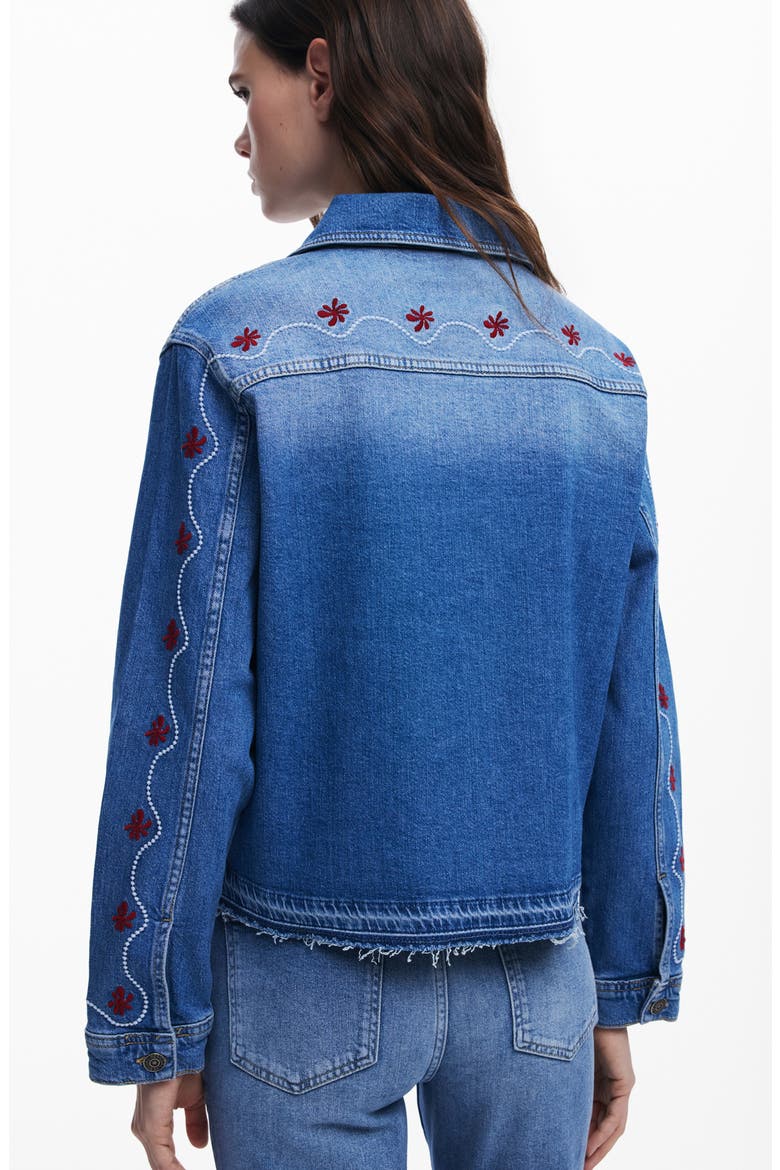 Denim Trucker Jacket, Alternate, color, LIGHT BLUE