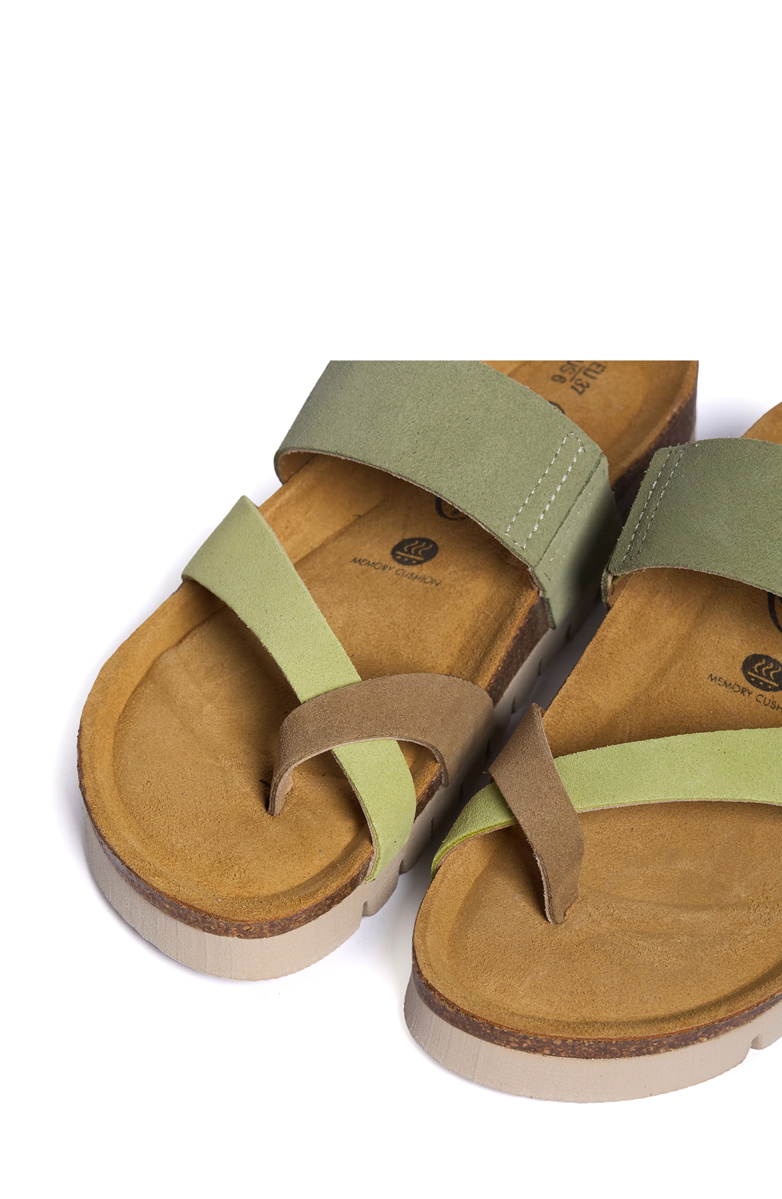 Blair Slide Sandal, Alternate, color, MULTI GREEN MICRO SUEDE