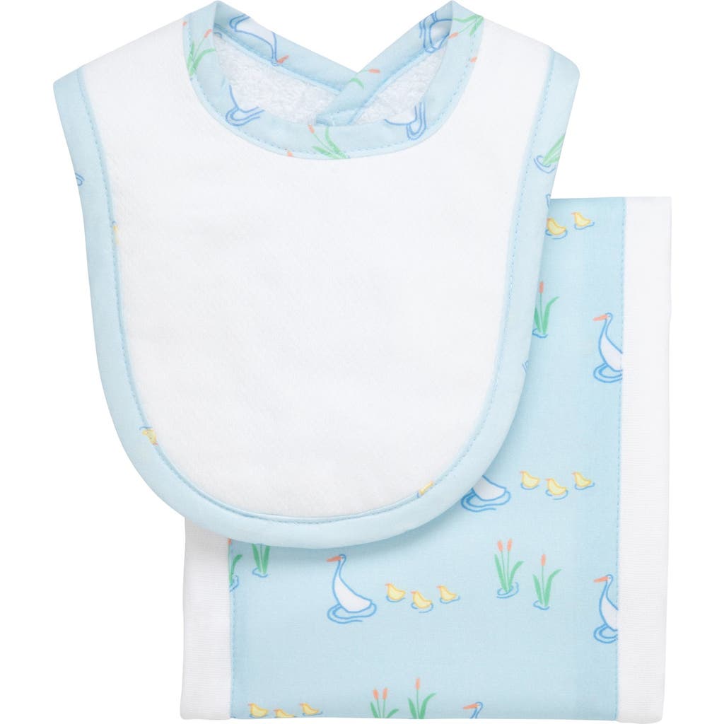 3 Marthas Print Drooler Bib & Burp Set