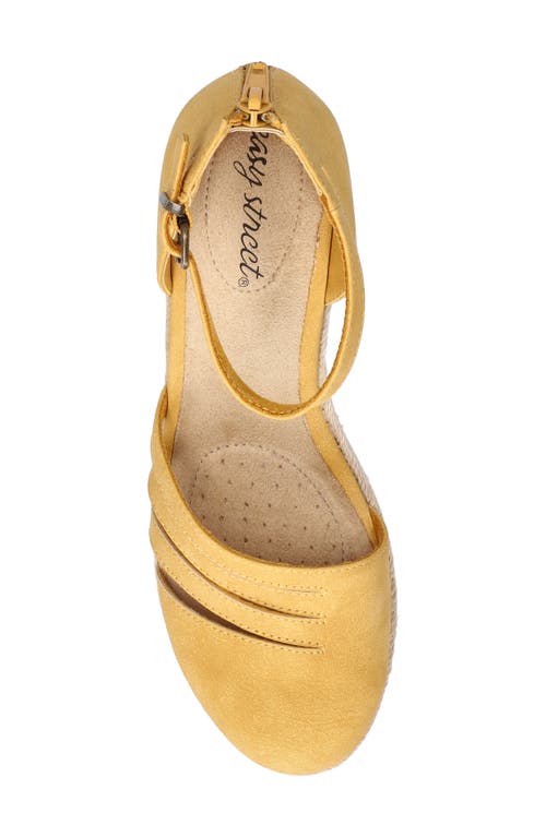 EASY STREET EASY STREET DAYTONA ANKLE STRAP ESPADRILLE PLATFORM WEDGE