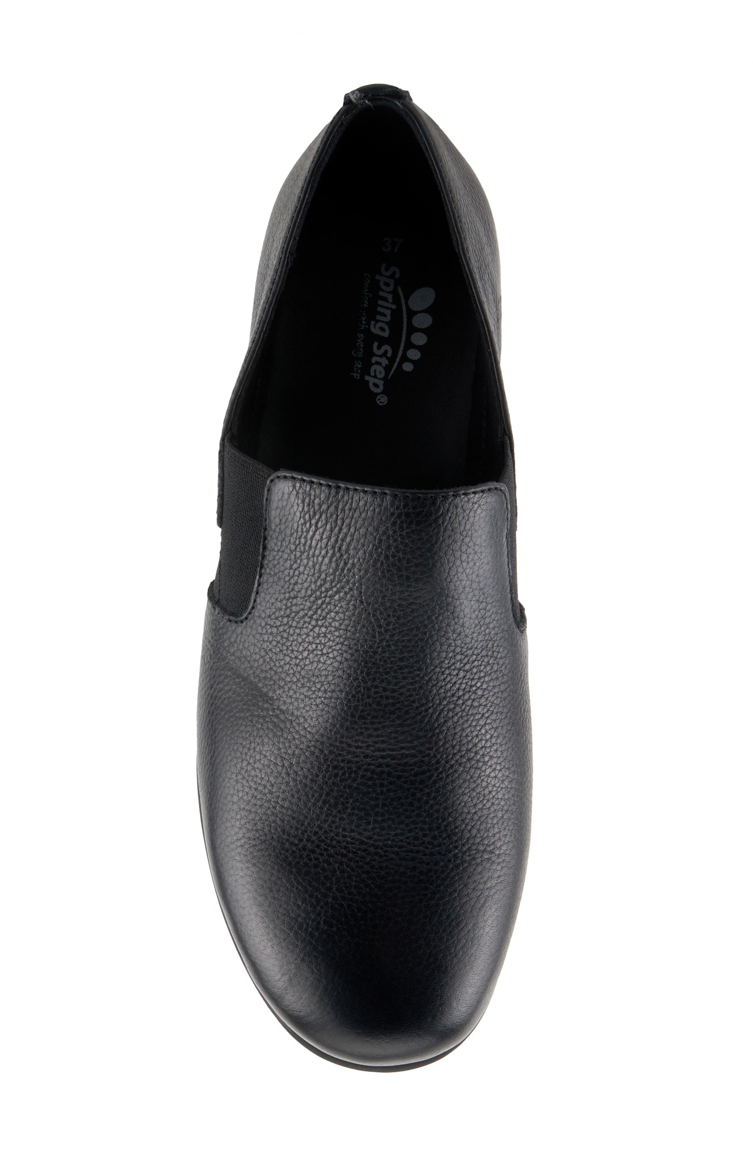 Spring Step Arete Wedge Slip-On Sneaker, Alternate, color, Black